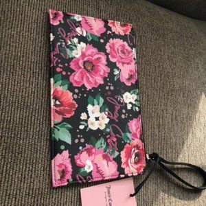 Juicy Couture Wristlet - Floral - Black - Fuscia